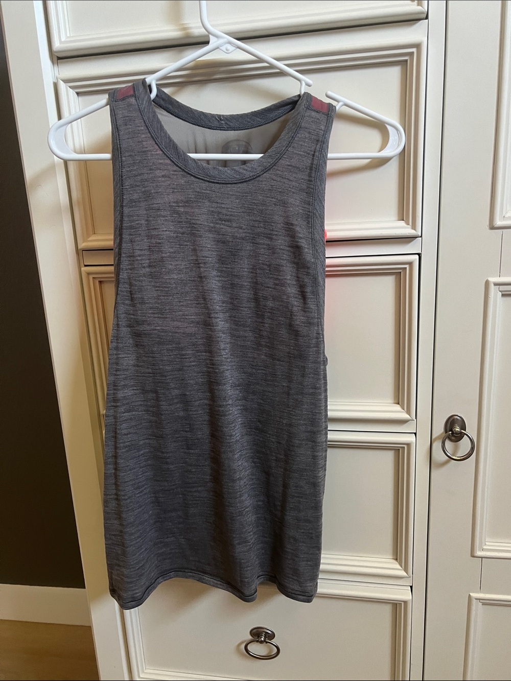 Lululemon gray/pink tank top with built in bra